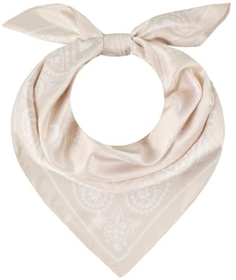 Majea - Kleines quadratisches Halstuch aus imitierter Seide 70cm x 70cm Kopftuch Bandanas Schals (880071) (beige 23)