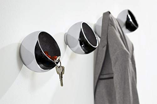 Philippi - SPECTRA Garderobenkugel - Design, Wanddeko, Flurgarderobe, Kleiderhaken, Aluminium hochglanzpoliert