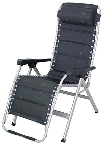 Crespo CAMPINGLIEGE - Belastung 130 Kilo - ANTHRAZIT - STABIELO OVAL Aluminium Rohr