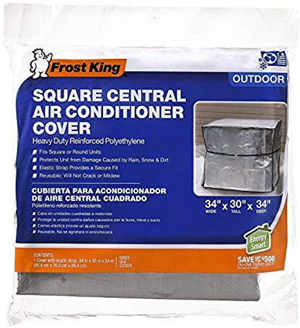 Frost King CC32XH 34x34x30 Square Central Air Conditioner Cover (Heavy Duty Reinforced Polyethylene)