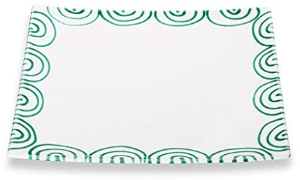 Gmundner Keramik Manufaktur 0100tpec31 grüngeflammt Sottopiatto Rettangolare, 31 x 31 cm