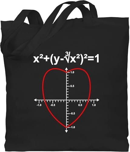Shirtracer - Baumwolltasche - Valentinstag - Taschen - Mathe Herz