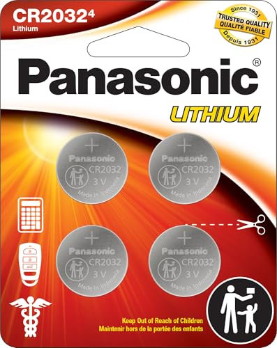 CR2032 3.0 Volt Lithium Coin Cell Batteries – 4 Pack