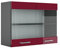 Vicco Küchenglasschrank R-Line, Rot Hochglanz, 80 cm