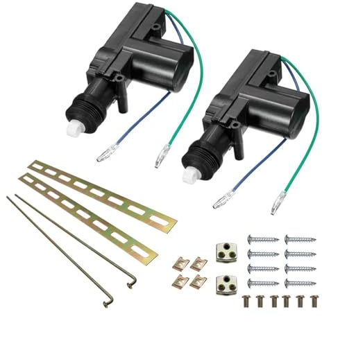 2 uds., 12V, Cables, Kit de Motor Cerradura Central energía for Puerta Coche, actuador, Sistema Bloqueo Remoto for vehículo, Sistemas Alarma for Fácil instalación y Amplia compatibilidad