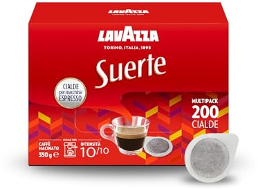 Lavazza Suerte - Caffè Macinato Espresso In Cialde in Carta, 4 Confezioni da 50 Cialde