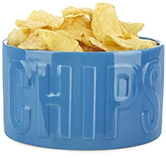 balvi Snackschale Chips Farbe Blau Die originelle und stilvolle Schale Fassungsvermögen 1 l Keramik 8