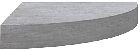 vidaXL Mensola Angolare Grigio Cemento 35x35x3,8 cm in MDF