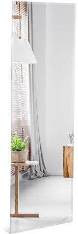 COSTWAY Specchio da Parete 110 x 38 cm, Specchio Rettangolare Montato a Parete, Specchio a Figura Intera per Guardaroba Corridoio Soggiorno