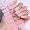 Pink Semi Cured Gel Nails Strips 20 Stickers Nail Wraps Soft Self-Adhesive Gel Nail Stickers Salon-Quality Gel Nail Strips for Nails Manicure UV/LED Lamp Required (01-Pink)