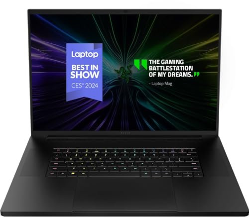 Razer Blade 18 (2024) - 18 Pouces Ordinateur Portable de Gaming - NVIDIA Geforce RTX 4080 - Intel i9-14900HX - Ecran 18 QHD+ 300Hz - Snap Tap (32GB DDR5 RAM, 1TB SSD) AZERTY FR-Layout | Noir