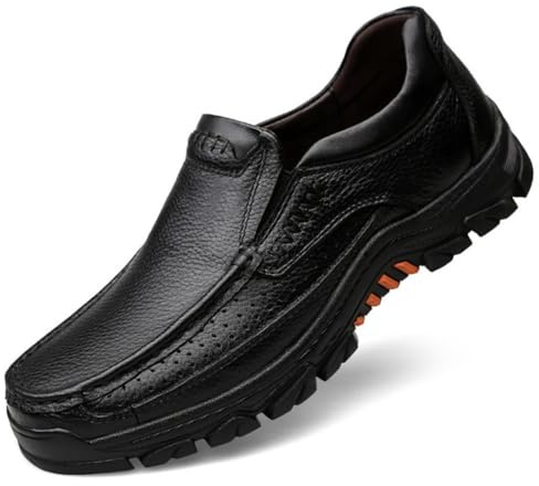 WNUKATO Chaussures Hommes Mocassins Classique Business Chaussures Cuir Chaussures Confortables et décontractées Noir 43 EU