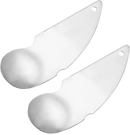 VALICLUD 2piezas Cuchara Peladora Kiwi Acero Inoxidable Multiusos Portátil Pelador Frutas Aguacate Cocina