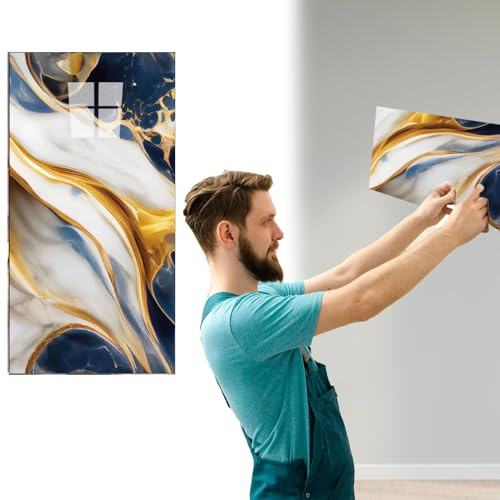 Minglez Dalle de Plafond Revêtements de Plafond et de Murs en Imitation Marbre, Dalles de Faux Plafond pour Salle de Bain, Cuisine, Salon et Chambre, Papier Peint en PVC pour Intérieur(H,20pack)