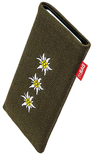 fitBAG Traditionell ädelvit mobilväska för Samsung Galaxy A17 5G, väska av textiltyg med foder av mikrofiber | fodral med rengöringsfunktion | Tillverkad i Tyskland