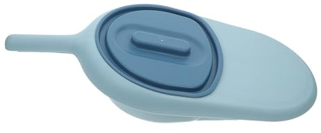 LOLIPPYY Bassin De Lit Incliné Avec Couvercle, Polypropylène Bleu, Bassin Portable Antibactérien Pour Patients Alités, Femmes Enceintes Et Personnes Âgées, Utilisation Médicale Et Domicile