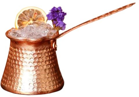 Generico Caffettiera Vintage - Pentola Araba Con Finitura In, Server Con Beccuccio Lungo, Bollitore Tradizionale, Decorativa | Caffettiera A Bocca Larga Con Lavorazione Artigianale Senza Pe