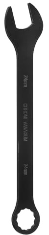 HARFINGTON Metric Combination Wrench 24mm CR-V Steel 12-Point Box & Open End Double Ended Wrenches Spanners Tools for Household Automotive Machinery DIY Repair, Black