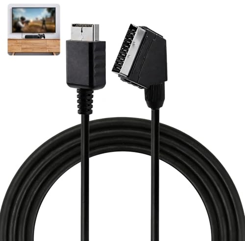 Othrion Scart Cable Converter compatible with PS1 PS2 PS3 Consoles,1.8m Length Nickel-Plated Connectors,Supports 720P/1080P Resolution,Use to Multimedia Streaming and Gaming （NOT for HDMI）