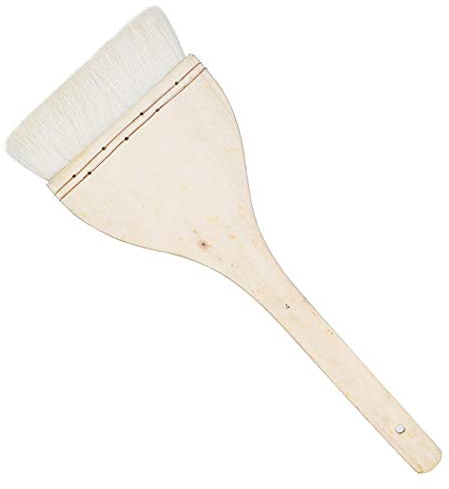 RASTKY Pinceles de Pintura de Lana Especiales, Suministros de Arte para Dibujo Acrílico Al óleo Suave Al Tacto para Principiantes, 2 Pulgadas, 4 Pulgadas, 3 Pinceles (4 (102 mm de diámetro
