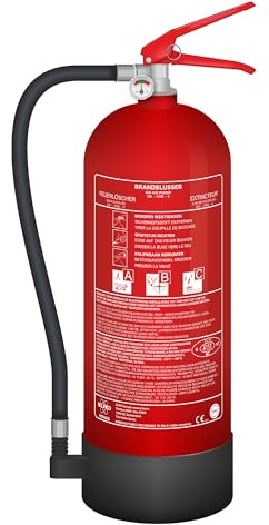 ELRO FEP6KG Extincteur à Poudre 6 kg – Classes ABC – Grande capacité – pour véhicules, Maison et Atelier – Certifié en 3