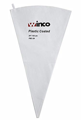 Winco pbc-24 manga pastelera para algodón con recubrimiento de plástico, 60 cm