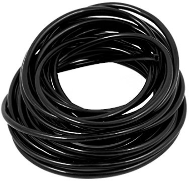 sourcingmap 6M 20ft 4mm diamètre intérieur 2 mm polyuréthane pneumatique Air tuyau tube polyuréthane noir flexible