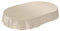 ANRO Wachstuchtischdecke Wachstuch Wachstischdecke Tischdecke Wachstuchdecke Beige Leinenoptik Oval 200x140cm
