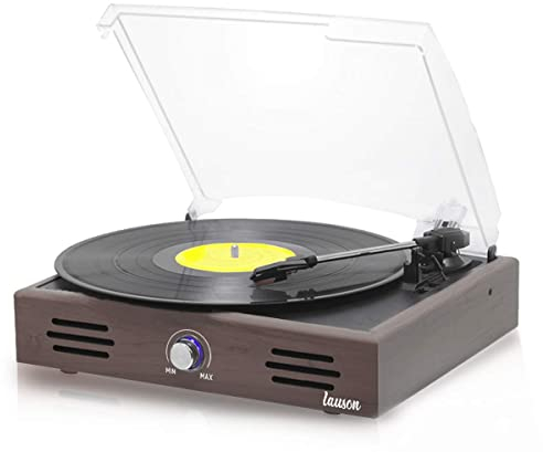 LAUSON JTF036 Giradischi Vinili Vintage | Altoparlanti Integrati | Lettore vinile 3 velocità | Record Player | Giradischi USB Codifica della funzione di registrazione PC-Link (Wengué)