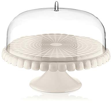 Guzzini Cake Stand with bell-1994 Cake Stand with Bell White 0