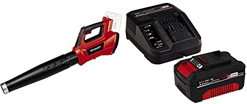 Einhell Cordless Leaf Blower GE-LB 36/210 Li E-Solo Power X-Change -Supplied with 4.0Ah Battery and Charger (Li-ion, 18 V, 816 m³/h Blowing Power, Turbo Switch, 3 Positions + Removable Tube)