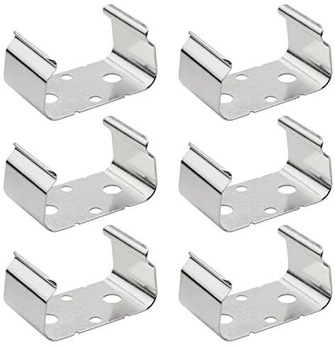 ZZLZX 6PCS Metal 9-Volt Battery Clips Battery Holder Clip AA Double Battery Holder Fixing Clip Instrument Battery Clips