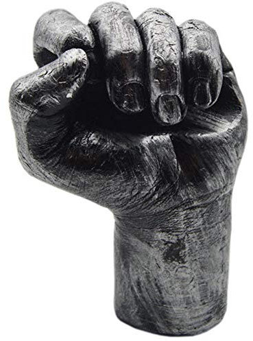 NEFSO Retro-Faust-Wandskulptur, Wohnzimmer, Wandbehang, Heimkollektion, Schmuck, Harz, Kunsthandwerk, Silber (Silber)