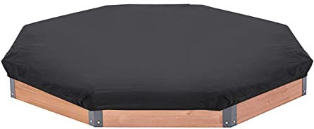 Copertura per sabbiera ottagonale da esterno per sabbiera ottagonale da 84 x 228 x 22 cm, impermeabile, resistente, in legno, grande copertura per sabbiera