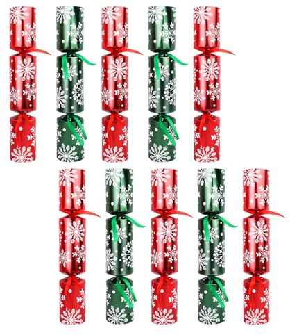 Wogueish 8 Pcs Weihnachten No-snap Party Tisch Favors, Weihnachten themed Holiday Supplies mit Party Hut, kleines Geschenk im Inneren für Kinder und Erwachsene