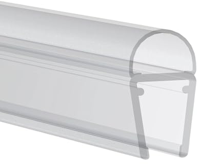 Gedotec Junta para puerta de ducha, 1 unidad, transparente, longitud: 1 m, junta de ducha de 6 mm a 8 mm, PVC impermeable