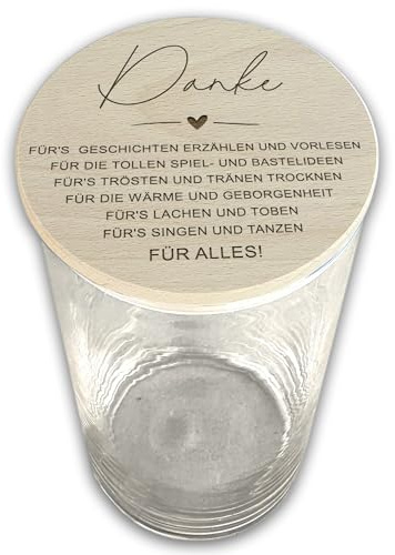 Abschiedsgeschenk Erzieherin Bonbonglas Vorratsglas mit Deckel