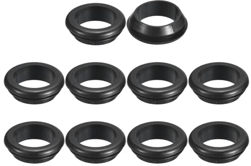 QUARKZMAN 10pz Passacavo 23mm ID 28mm Guarnizione per Cavi Passacavo in Gomma Gommini Passacavo Elettrico per Firewall Guarnizione per Cablaggio Elettrico, Nero