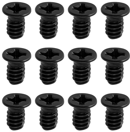 ECSiNG 100 Tornillos de Cabeza Avellanada Negros con Cabeza Phillips Plana de 3,5 X 6 mm Adecuados para Unidades de Disco Duro de PC de 3,5 Pulgadas (UNC 6-32)
