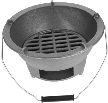 Happyyami Poêle à Portable Fonte Pour Camping Barbecue Cuisson Plein Air Réchaud Multifonction