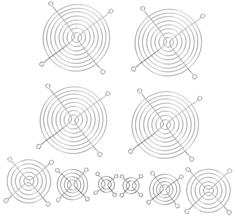 SECFOU 10pcs Fan Grill Cover for Pc Cooling Vent Mesh Dustproof Grille Compatible Gaming Computers