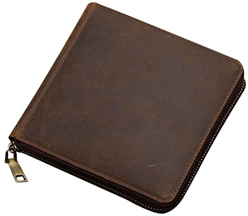 WESIEVYA Uhrenaufbewahrungsbox Retro für 4 Uhren mit Reißverschluss aus Leder Aufbewahrung Elegante Uhrenetui Kratzfeste und Kompakte für Zuhause und Reise