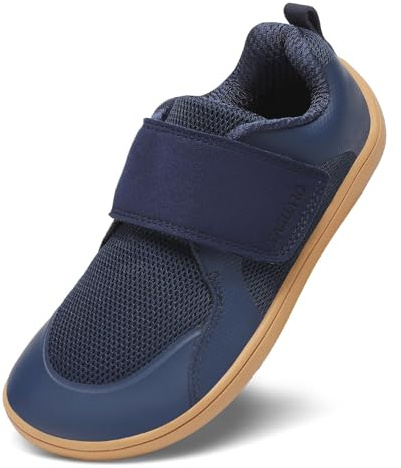SAGUARO Barfußschuhe Kinder Barfuß Sneaker Hallenschuhe Jungen Mädchen Breite Kinderschuhe Outdoor Walkingschuhe Traillaufschuhe Dunkelblau Gr.36