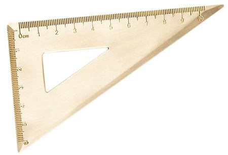 OSALADI Righello Triangolare in Acciaio Inossidabile Righello Metrico Triangolare Goniometro Materiale Scolastico Per Studenti e Professionisti
