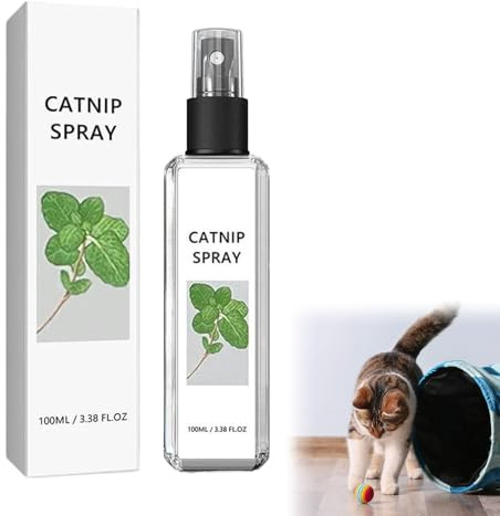 Rakiuty Spray à herbe à chat, spray à base de plantes pour chat, spray à l'herbe à chat pour chats, 100 ml