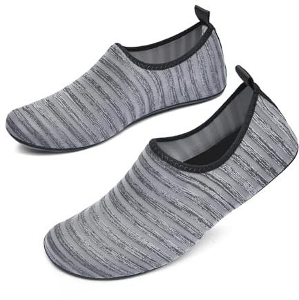 HWJFDC Poolstrumpor unisex skor för inomhus yoga, fitness, strand, snabbtorkande, simning bärbara för par, vatten (K02-1 som visas, 44–45)