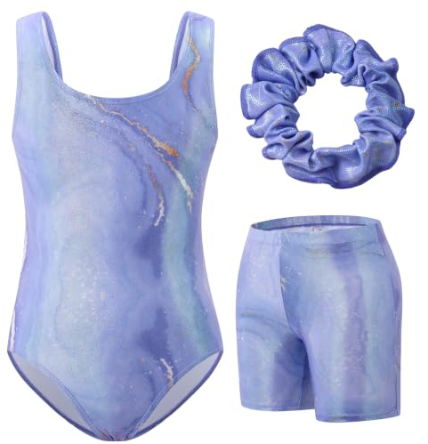 Ewbob Gymnastics Leotards for Girls UPF 50+ Sleeveless Kids Leotard 3-12Y