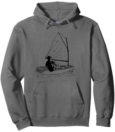 Opti Segelboot Grafik Dinghy Boot Segeln Liebhaber Pullover Hoodie