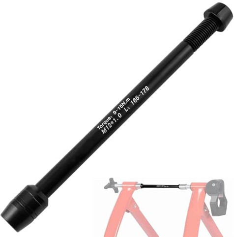 LERANXIN Steckachse für Fahrradtrainer, M12 × 1.0 Steckachse Adapter aus Aluminiumlegierung, Gewindesteigung 166-178 mm, Fahrrad Steckachsenadapter