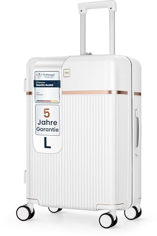 4FLY Leichter Premium Hartschalen-Reisekoffer L - Groß 65 cm (68L) – Trolley Koffer mit TSA-Schloss, 4 Spinner-Doppelrollen & Aluminium-Teleskopgriff, Aufgabegepäck Reisegepäck